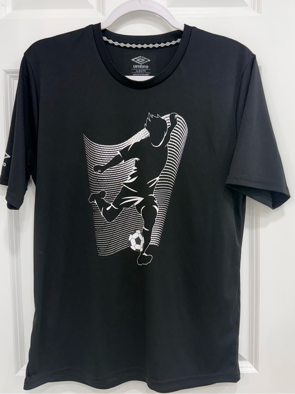 Umbro Black Soccer Graphic Tee - Big boys